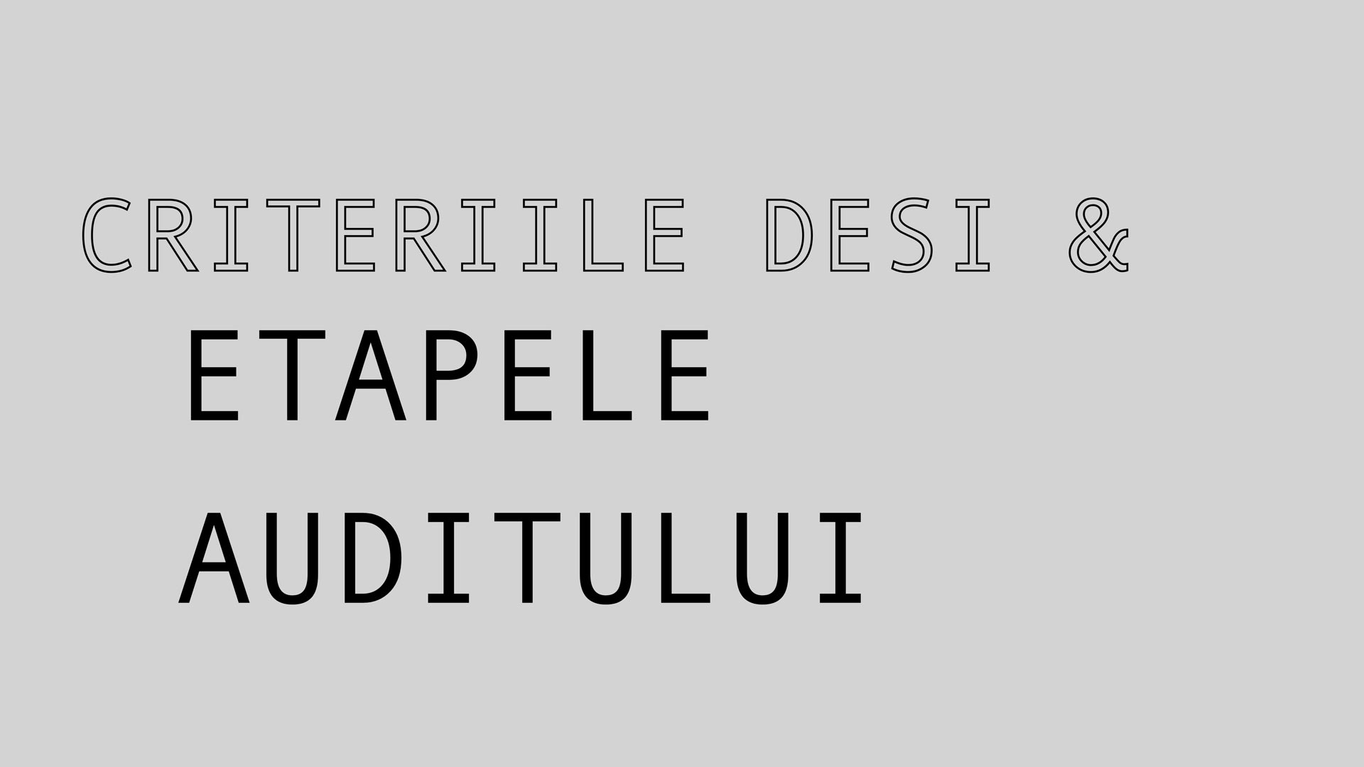Criteriile DESI 